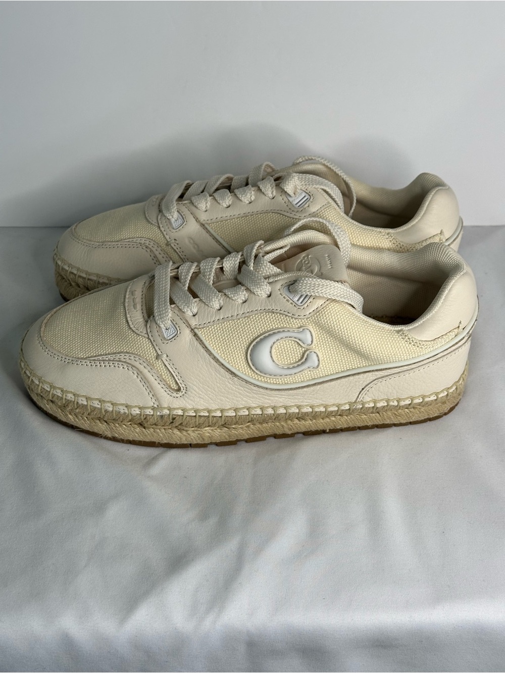 Coach C Soho Espadrille Sneakers Chalk US 7.5